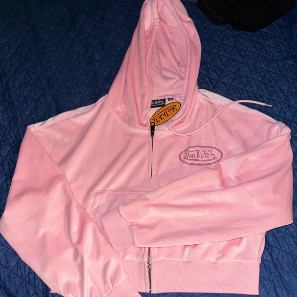 Von Dutch Sweaters - Von dutch cropped hoodie